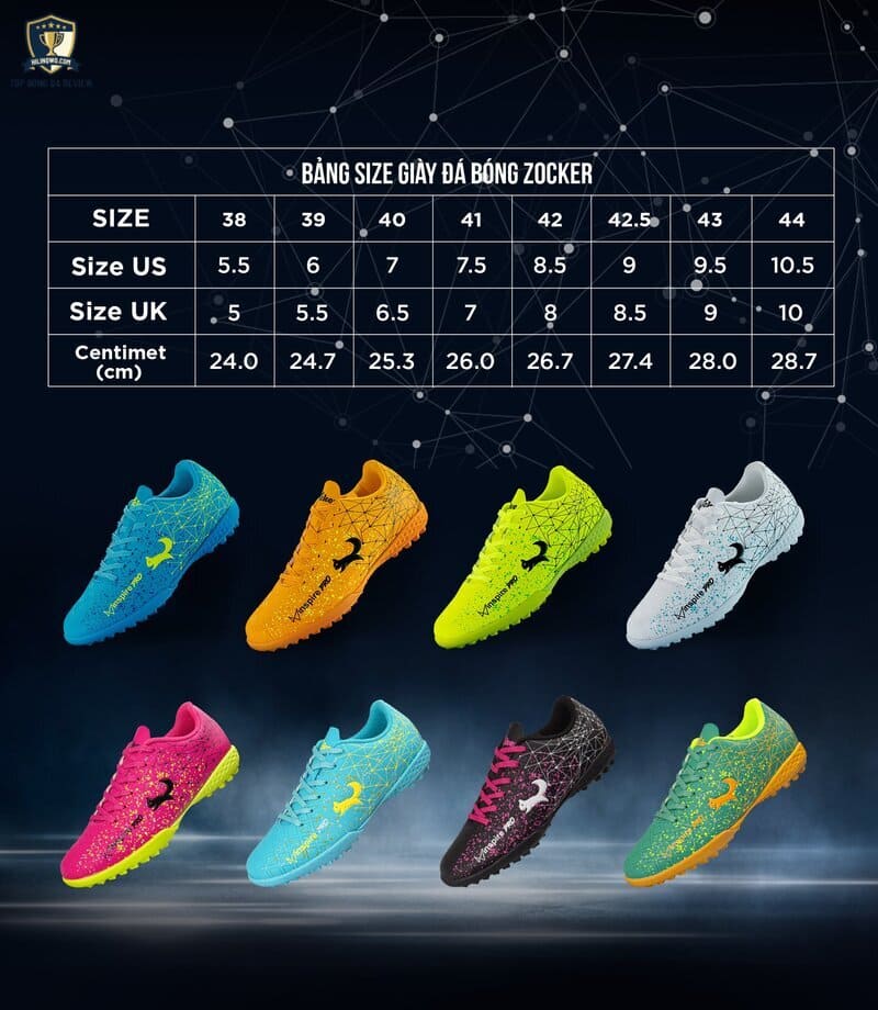 Top giày đá bóng sân cỏ nhân tạo dưới 500k - Ngon bổ rẻ cho sinh viên 6 Zocker Inspire là điển hình top giày đá bóng sân cỏ nhân tạo dưới 500k